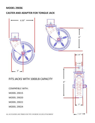 BAL RV 29036B  TRAILER JACK ACCESSORIES