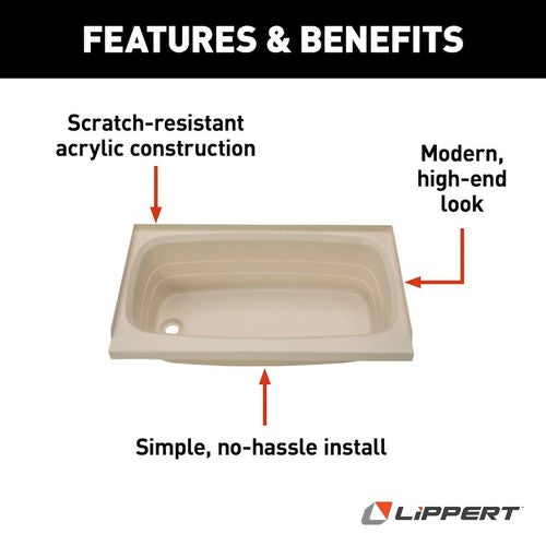 Lippert Components 209372 Better Bath BATHTUBS SHOWERS & SINKS RV
