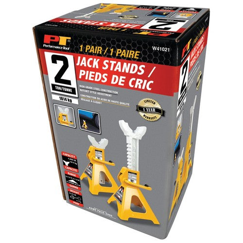 Performance Tool W41021 Jack Stand  2 Ton 10-3/4"Min Ht - 16-3/4"Max Ht  Qty 2