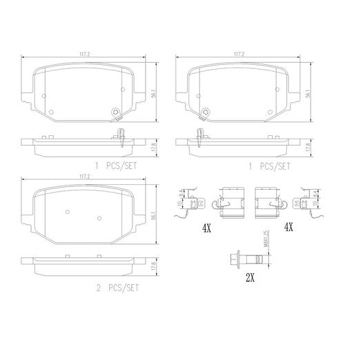 Brembo P24242 PRIME LINE DISC BRAKE KIT