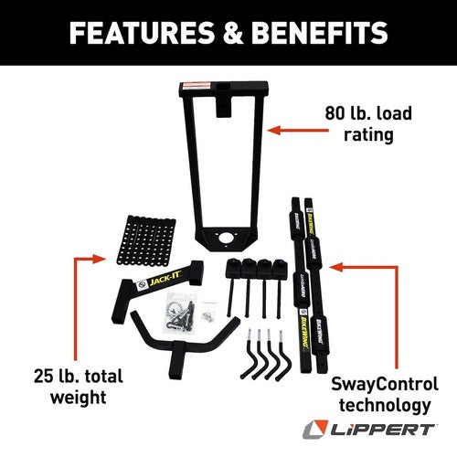 Lippert Jack-It 429756 RV Trailer Bike Carrier