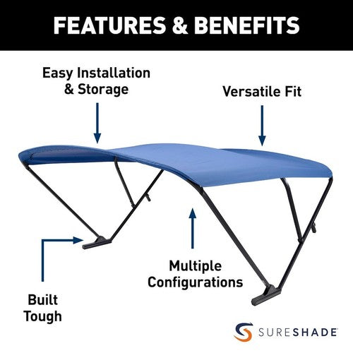 Taylor Made 2020000309 SureShade BOAT BIMINI TOP