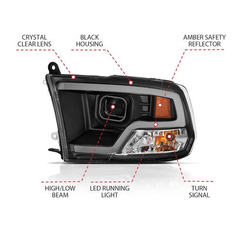ANZO USA 111404  HEADLIGHT ASSEMBLY