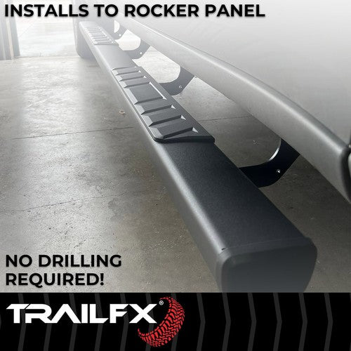 TrailFX A4005B TFX 4" Trapezoid Side Steps NERF BAR OVAL 4"