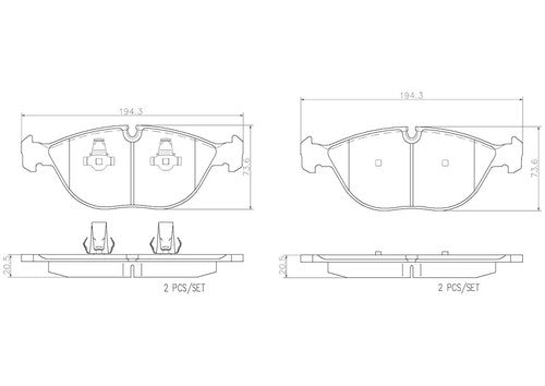 Brembo Front Ceramic Brake Pads For Mercedes S500 2003-2006 Pad Set P06019N
