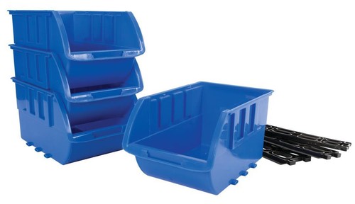 Performance Tool?W5196 4 pc Storage Cabinet Drawers 9-1/4 " x 6 " x 5 " Blue