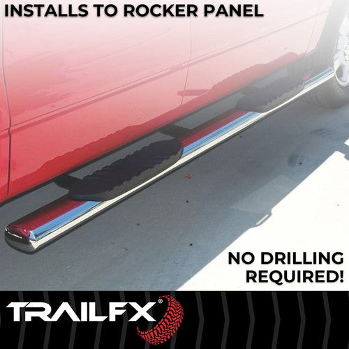 TrailFX 2950522051 TFX 4" Oval Tube Side Steps NERF BAR OVAL 4"