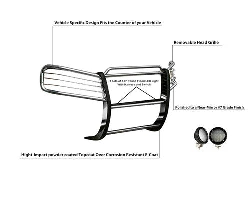 Black Horse Offroad 17GD26MSS-PLFB  GRILL GUARD