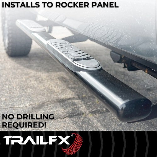 TrailFX A7090B TFX 5" Oval Bent Side Bars NERF BAR OVAL 5"