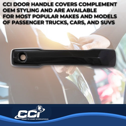 Coast To Coast DH68593BBK Exterior Door Handle Cover Gloss Black Set Of 4