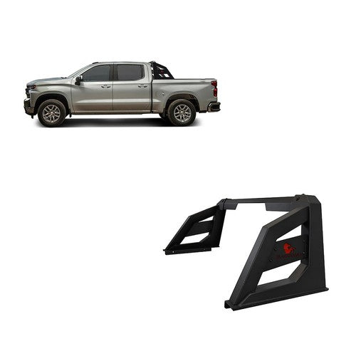 Black Horse Offroad RB-AR1B Square Powder Coated Steel Truck Bed Bar