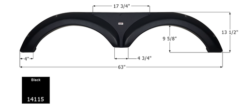 Icon 14115 Tandem Axle FENDER SKIRTS RV