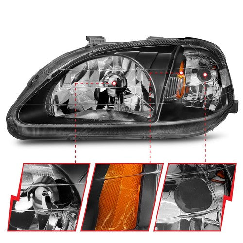 ANZO USA 121070 Crystal Clear HEADLIGHT ASSEMBLY
