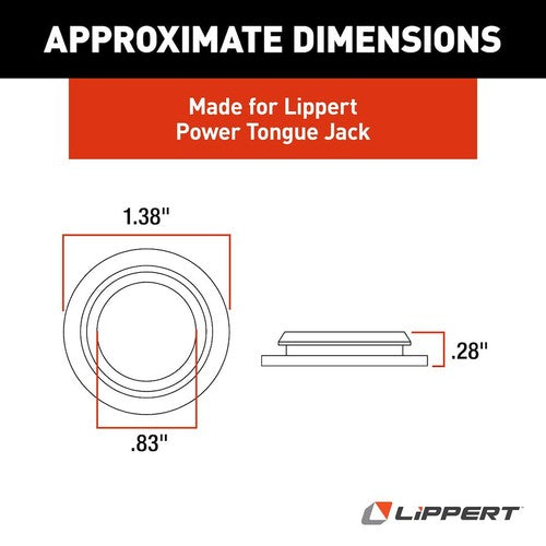 Lippert Components 225875 Trailer Tongue Jack Plug Side Plug Black Single