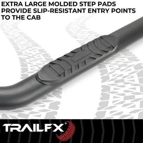 TrailFX A1010B TFX 4" Oval Tube Side Steps NERF BAR OVAL 4"