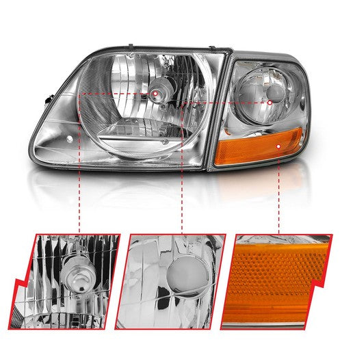 ANZO USA 111438 Crystal HEADLIGHT ASSEMBLY
