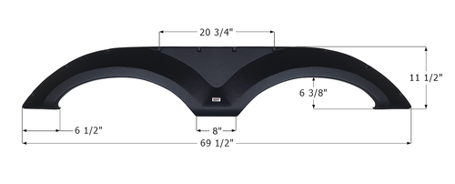 Icon 14183 Tandem Axle FENDER SKIRTS RV