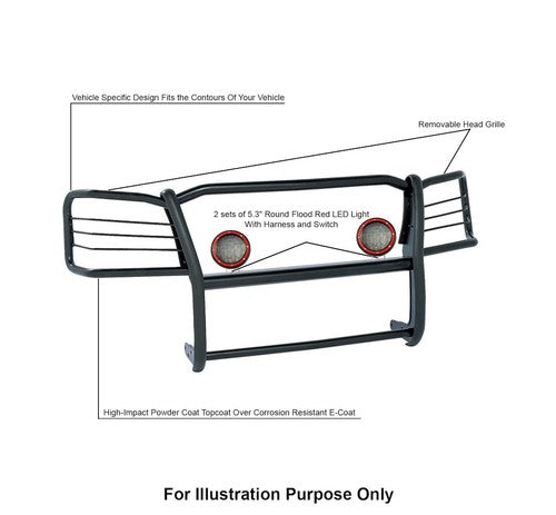 Black Horse Offroad 17GS10MA-PLFR  GRILL GUARD