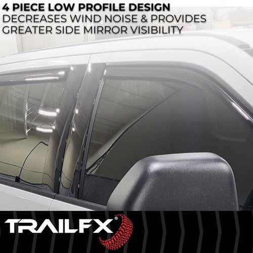 TrailFX 4381IC TFX 4-PC Window Vents RAINGUARDS