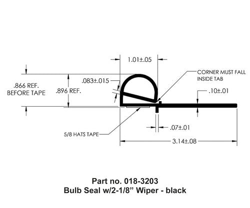 AP Products 018-3203  HARDWARE SEALS WEATHERSTRIP RV