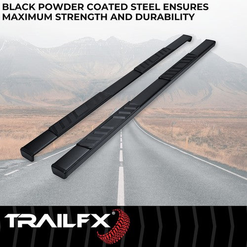 TrailFX A4005B TFX 4" Trapezoid Side Steps NERF BAR OVAL 4"