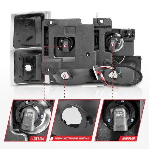 ANZO USA 111507 Crystal HEADLIGHT ASSEMBLY