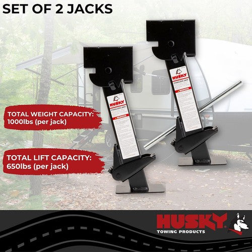 Husky Towing 88150 Trailer Stabilizer Jack Stand 1000 Pound Capacity Set Of 2