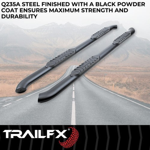 TrailFX A1015B TFX 4" Oval Tube Side Steps NERF BAR OVAL 4"
