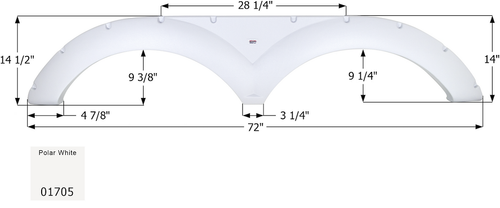 Icon 01705 Tandem Axle FENDER SKIRTS RV