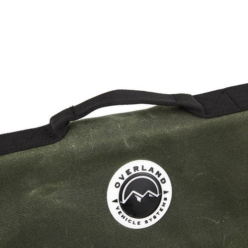 Overland 21109941 Gear Bag Rolled Style 34.4"L X 15"W 12 Pockets Brown Canvas