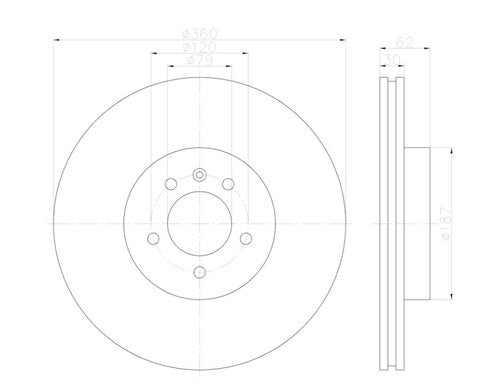 Hella 355122922  BRAKE ROTORS