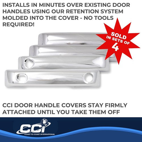 Coast To Coast CCIDH68592S Exterior Door Handle Cover Chrome Plated Set Of 4