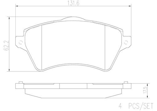 Brembo Front Ceramic Brake Pads Fits  2002-2005 Land Rover Freelander P44011N