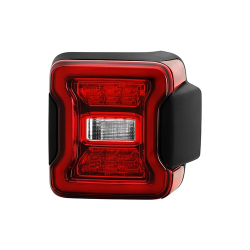 Xtune 9052040 Tail Light Assembly Black Housing Red LED Brake Light Single