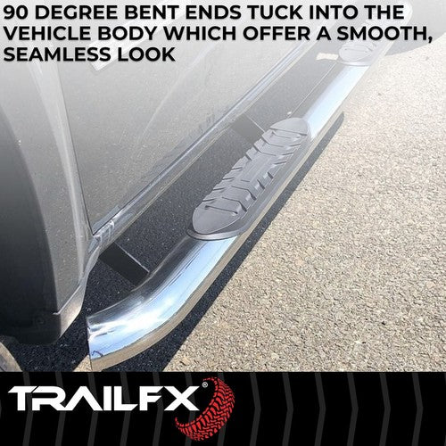 TrailFX A1012S TFX 4" Oval Tube Side Steps NERF BAR OVAL 4"