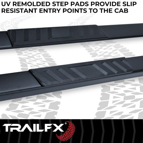 TrailFX A4005B TFX 4" Trapezoid Side Steps NERF BAR OVAL 4"