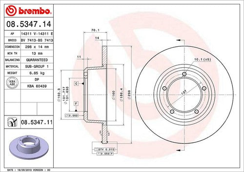 Brembo 08534711C02  BRAKE ROTORS