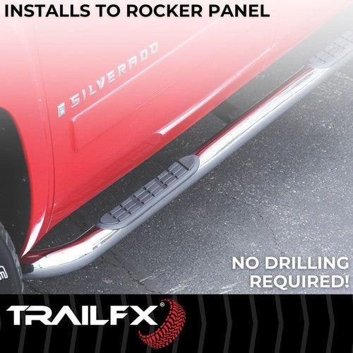 TrailFX 1150522051 TFX Round Tube Side Steps NERF BAR ROUND 3"