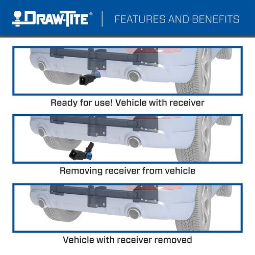 Draw-Tite 76922 Hidden Hitch HITCH CLASS I II & III
