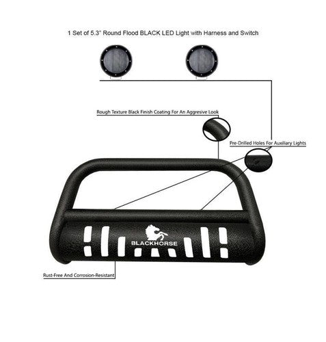 Black Horse Offroad CBT-C605SP-PLFB T BULL BAR