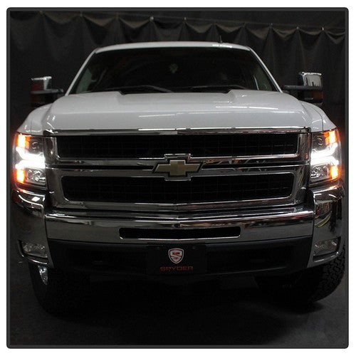 Spyder Chevy Silverado 1500 07-13 Version 3 Projector Headlights - Black PRO-YD-
