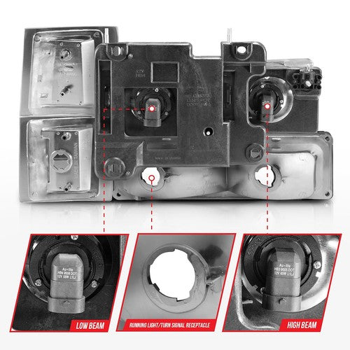 ANZO USA 111506 Crystal HEADLIGHT ASSEMBLY