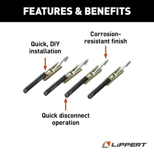 Lippert Components 182894 Happijac RV CAMPER TIEDOWNS & TURNBUCKL