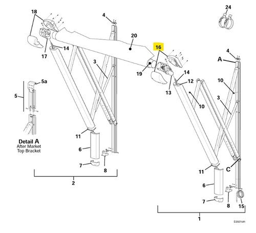 Carefree RV R001324BLK Series I AWNING-REPAIR PARTS RV