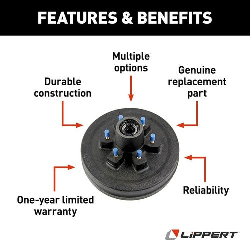 Lippert Components 141286 Trailer Axle Hub Fits Lippert 3500 Pound Idler Axles
