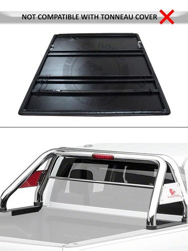 Black Horse Offroad RB001SS Tubular Polished Stainless Steel Truck Bed Bar