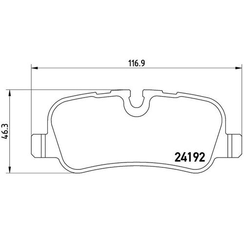 Brembo Rear Low Metallic Brake Pads Fits 2010-2012 Land Rover Range Rover P44019