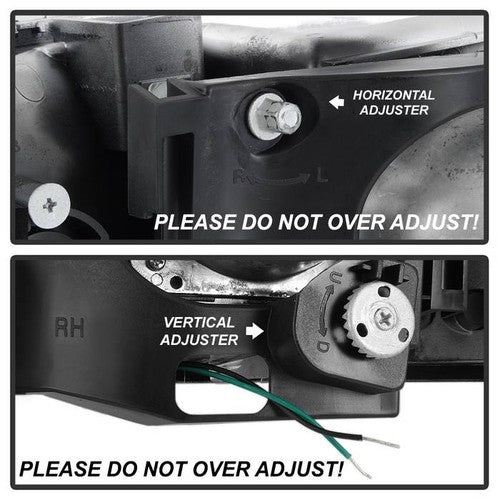 Spyder 5084521 Headlight Assy  V2 Halogen Projector Beam  Set of 2