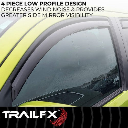 TrailFX 4768IC TFX 4-PC Window Vents RAINGUARDS