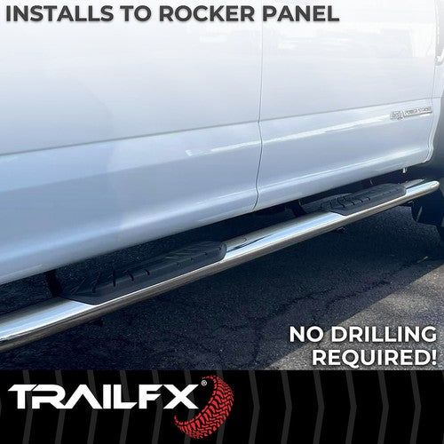 TrailFX A1011S TFX 4" Oval Tube Side Steps NERF BAR OVAL 4"